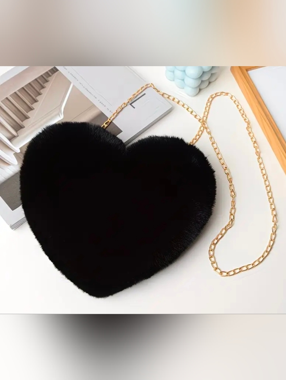 Heart Plush Crossbody Bag - Picture 6 of 8